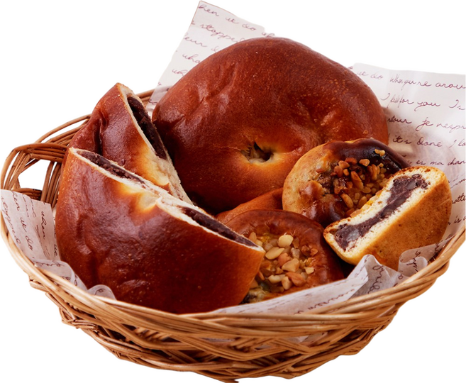 [부산맛집 아델라7]부산 명장 단팥 혼합세트 동백빵 3입+단팥빵 3입, 840g, 1세트