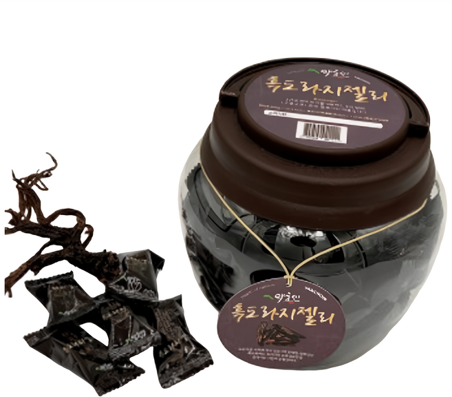 약초인 흑도라지 젤리 600g / 구증구포 픅도라지 국내산 건강간식, 1개