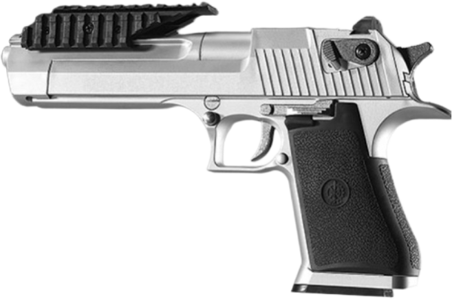 데저트 이글 50(실버) 에어건 비비탄총(17216), 1개, 단품