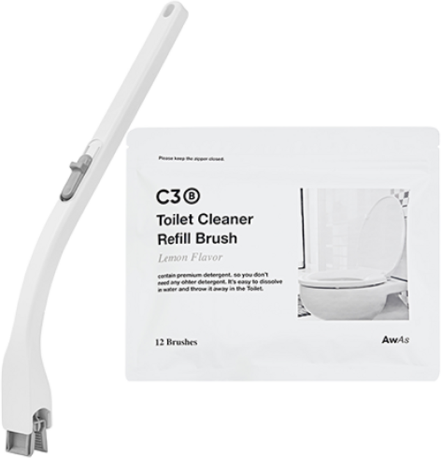 AWAS 변기클리너 스틱+리필 세트, 1세트