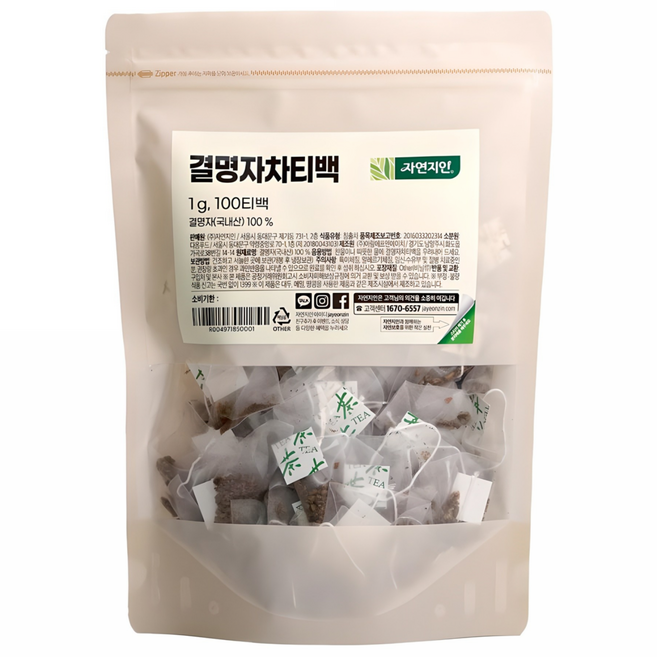 자연지인 결명자 차 삼각티백, 1g, 100개입, 1개