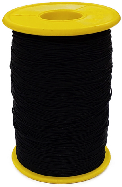 프리티레이디 스킬땋기 매듭 이음머리 탄력있는 고무줄 실 대용량 DS3, 블랙, 1개