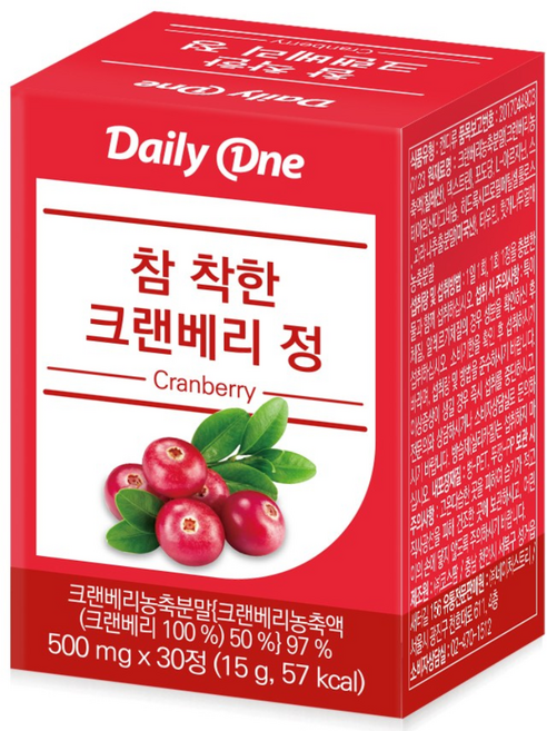데일리원 참 착한 크랜베리 정, 30정, 1개