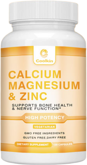 칼슘 마그네슘 아연 캡슐 1425mg - 근육 뼈 및 면역 지원, 2개, 60정