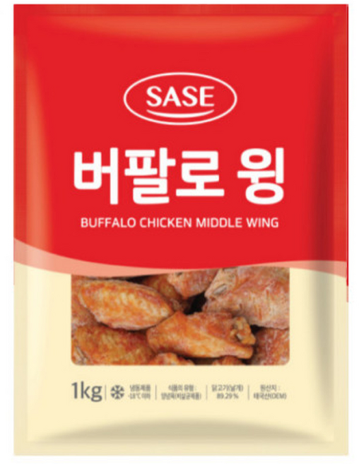 사세버팔로윙 버팔로봉.사세가라야게 사세치킨너겟 사세오리슬라이스 사세점보닭다리 사세순살치킨 사세후라이드근위, 01.사세 버팔로윙1kg, 06.사세 리얼 후라이드 순살치킨1kg, 1kg