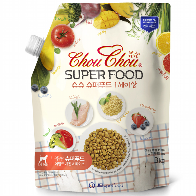 슈슈 프리미엄 어덜트 치킨&라이스 강아지 사료 1.5kg, 1개, 곡물