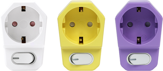 아이정 더좋은 멀티탭 추천 개별 1구 스위치 콘센트, 0.1cm, 옐로우,퍼플,화이트, 1개