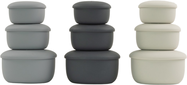 실리샵 국산 플래티넘 실리콘 밀폐용기 세트 (3colors), 대형+중형+소형, 라이트그레이, 1개