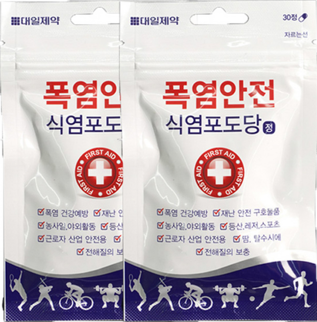 대일 폭염안전 식염포도당 휴대용 포도당, 30정, 2개
