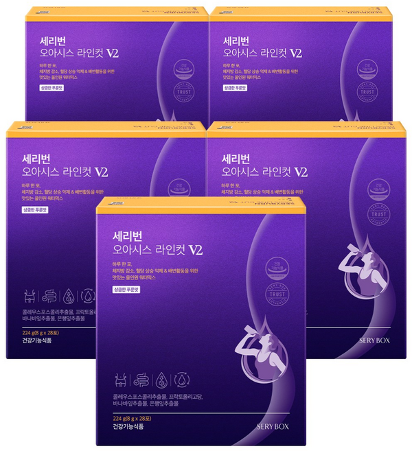 세리박스 세리번 오아시스 라인컷 V2 푸룬맛 28포, 224g, 5개