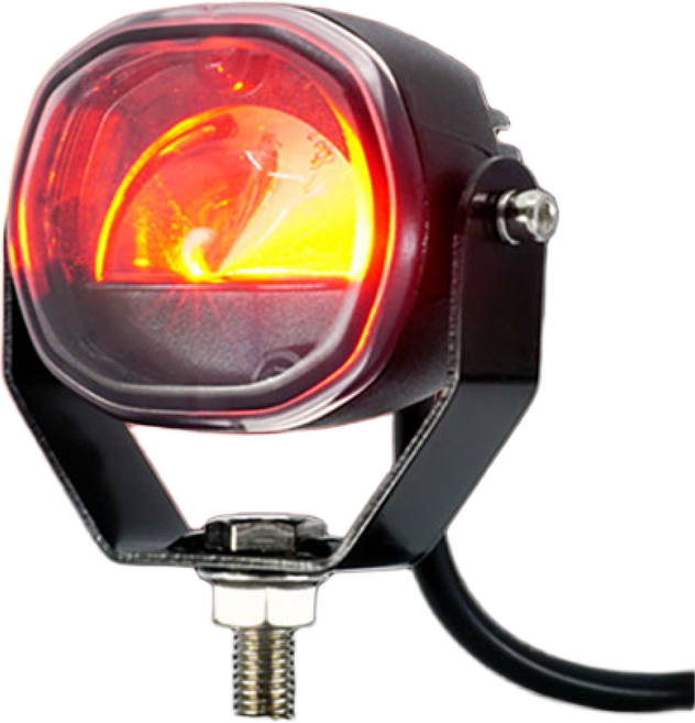 삼항LED DC12V-60V겸용 지게차 ARC미니 LED안전라인램프 U형 사고방지 스팟램프 써치라이트, 레드LED, 1개