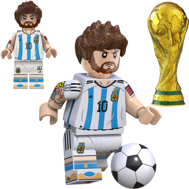 축구선수 호환블럭 브릭미니피규어 컬렉션 취미/수집/장식/컬렉션용 커스텀 호환 블록피겨 시리즈 E, 1개