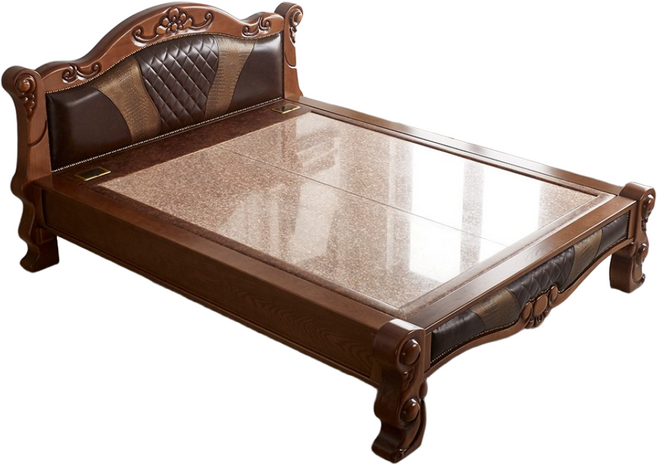 동서가구 소나무원목 가죽 명품 홍맥반석 퀸 Q 돌침대 DF638430, 엔틱