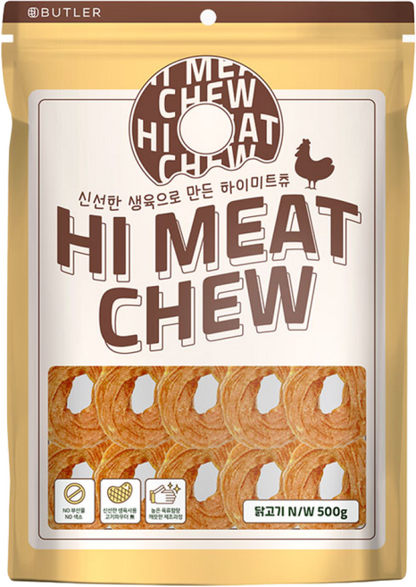 하이미트츄 강아지 육포 사사미 도넛, 1개, 500g, 닭고기
