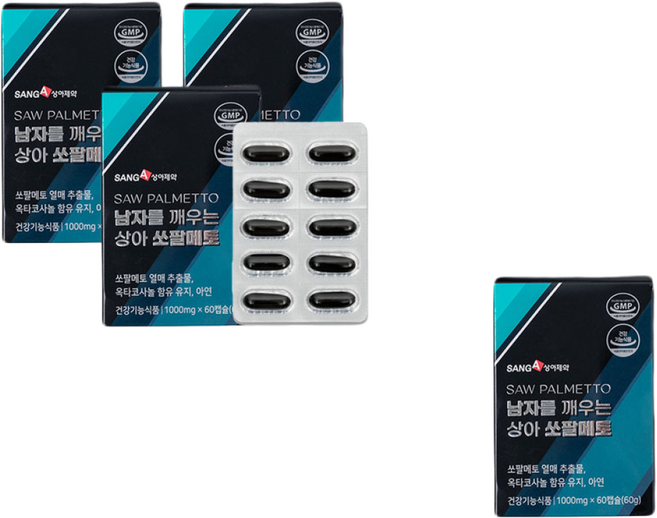 상아제약 남자를 깨우는 상아 쏘팔메토 60g, 60정, 2개