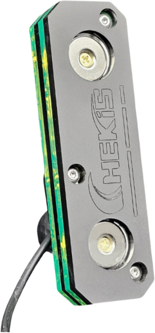 CHEKIS 체키스 오토바이 휴대폰 자석 슬림 충전 거치대 1구 RGB LED, 그린