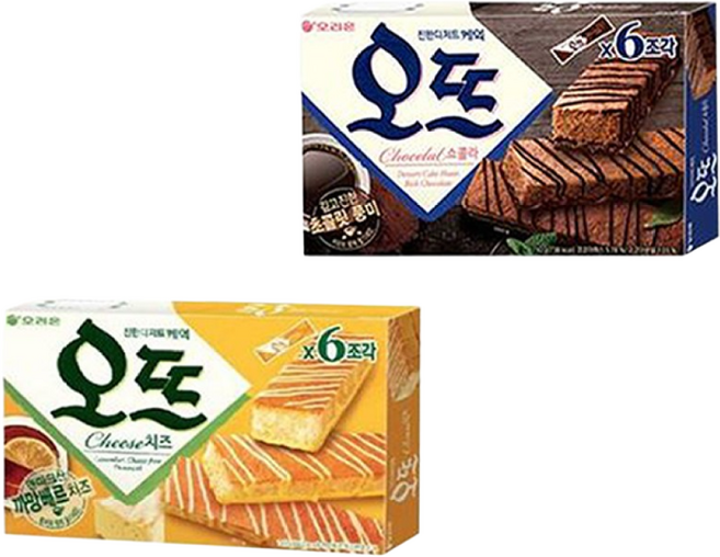 진한 디저트 케익 오리온 오뜨 치즈 + 오뜨 쇼콜라 세트, 6세트