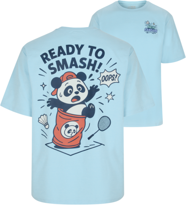 [NEWFANDOM]배드민턴 오버핏 반팔티 남녀공용 운동 티셔츠 여름 운동복 카툰1