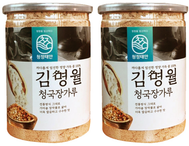 청정태안 김명월 흰콩 청국장가루, 500g, 2개