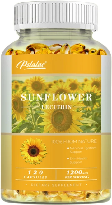 해바라기 레시틴 보충제 1200mg 100% 천연 성분 면역력 및 피부 건강에 도움, 3개, 120정 - 쿠팡