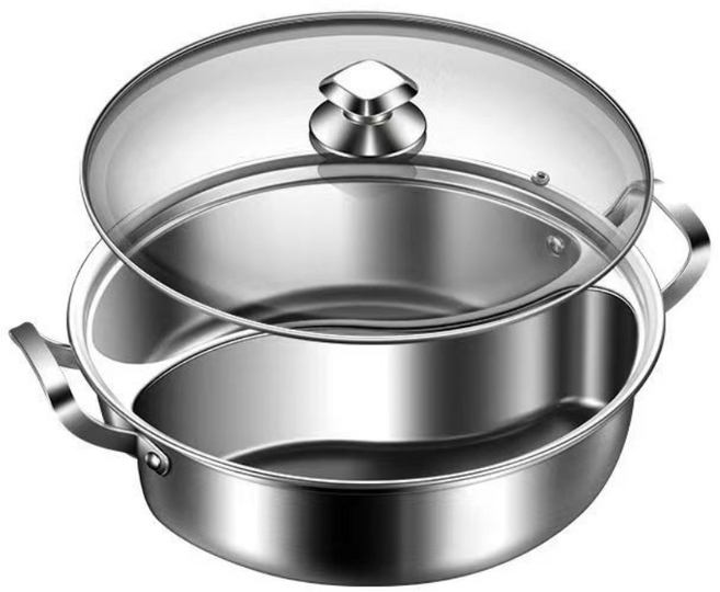 316 스테인리스 훠궈 냄비 반반 냄비 인덕션 겸용 샤브샤브 팟 마라탕 오뎅탕 32 34cm, 34cm 반반냄비세트(뚜껑포함), 1개