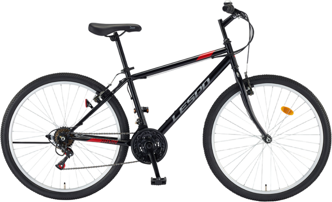 2026 삼천리 레스포 26 라빈 자전거 MTB 21단 입문용자전거 99%조립, 1개, 168cm, 블랙 (99%조립)