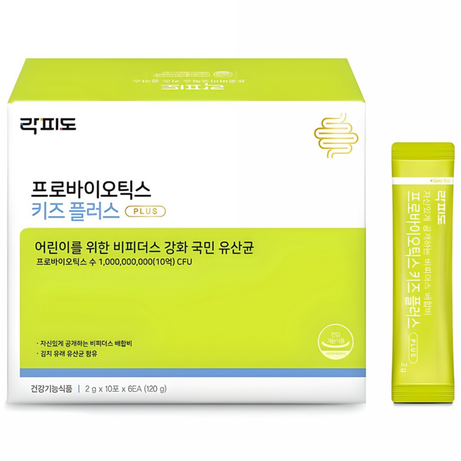 락피도 프로바이오틱스 키즈 플러스 60p, 120g, 1개