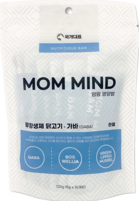 국개대표 강아지 관절건강에 좋은 영양간식 맘 마인드 맘맘영양밤, 닭고기, 120g, 1개