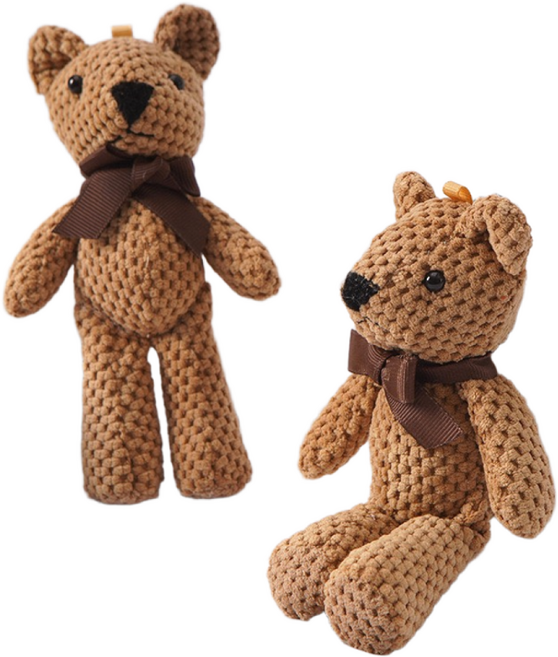 오늘도쭌 귀엽고 포근한 테디 곰돌이 키링, 포근브라운, 1개