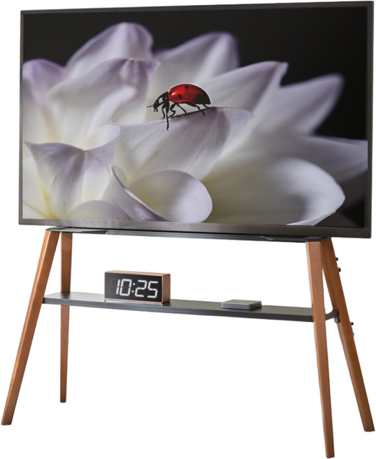 이젤리 TV스탠드 벽면 밀착형 이젤형 티비거치대 선반형 75인치, 1개