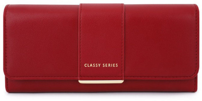 여성 장지갑 PU가죽 대용량 버튼형 카드지갑 지퍼 동전지갑 고급 선물박스포장