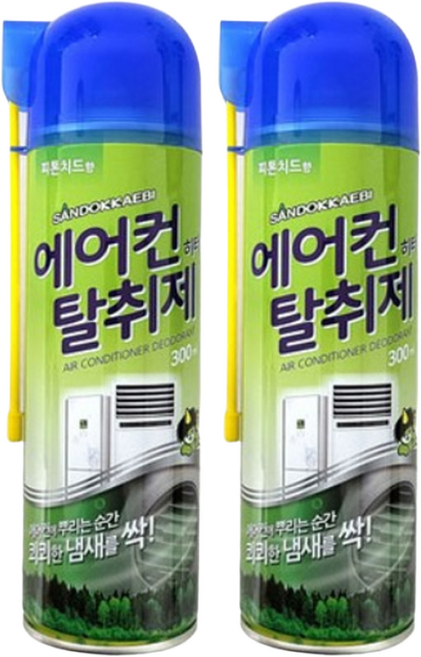 산도깨비 에어컨 히터 탈취제 300ml, 2개