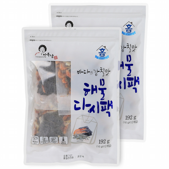 안옥남 바다의 감칠맛 해물 다시팩 12p, 192g, 2개