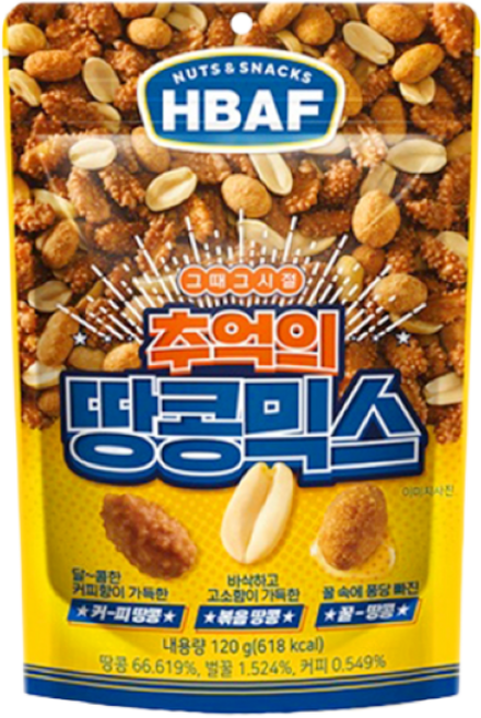 바프 추억의 땅콩믹스, 120g, 2개