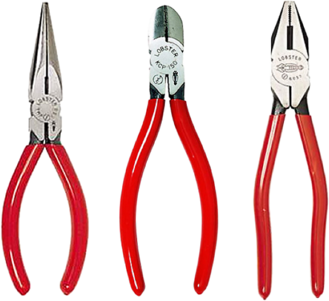 로보스터 플라이어 3종 세트 (롱노우즈 2606+니퍼 2706+뺀치 2508-P), 1개