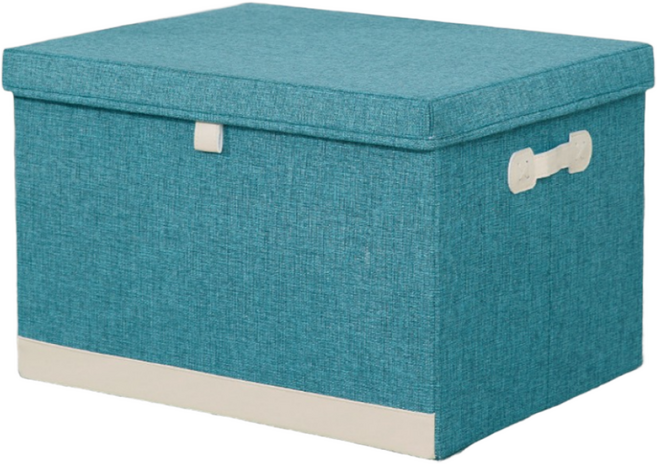 넷세일마켓 커버있는 접이식 다용도 옷 수납정리함 리빙박스, 2개, 로얄 그린