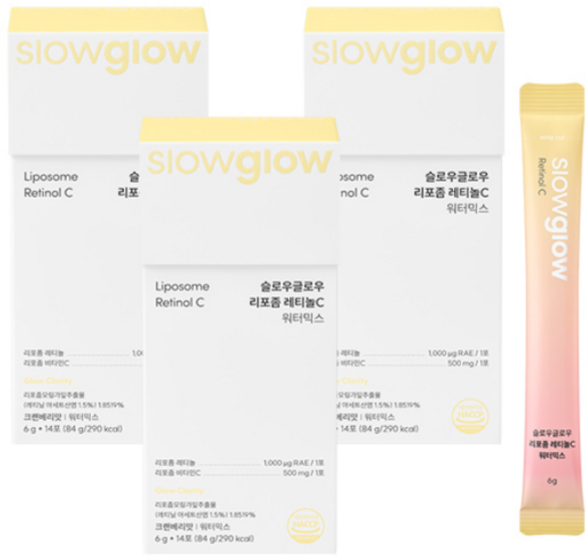 슬로우글로우 리포좀 레티놀C 워터믹스 42회분 1개, 3개