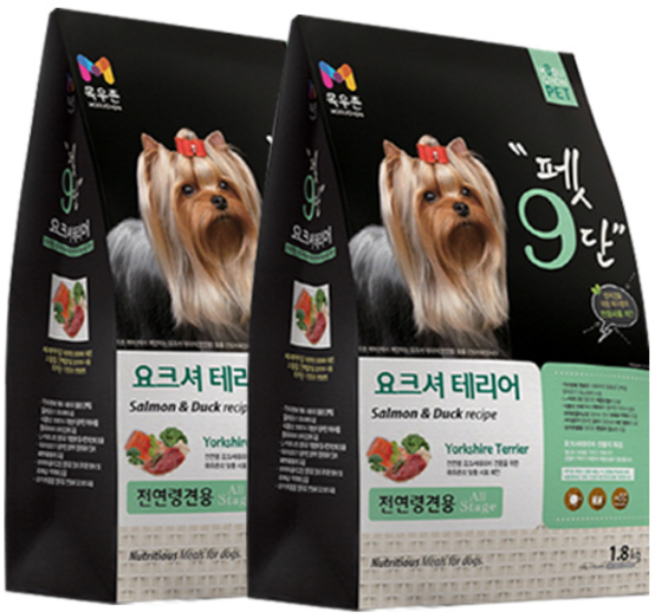 목우촌 도그케어 관절영양제(250g) + 펫9단 요크셔테리어 전용사료(1.8kg)2개 강아지사료 영양제증정, 2개, 1.8kg, 닭+오리