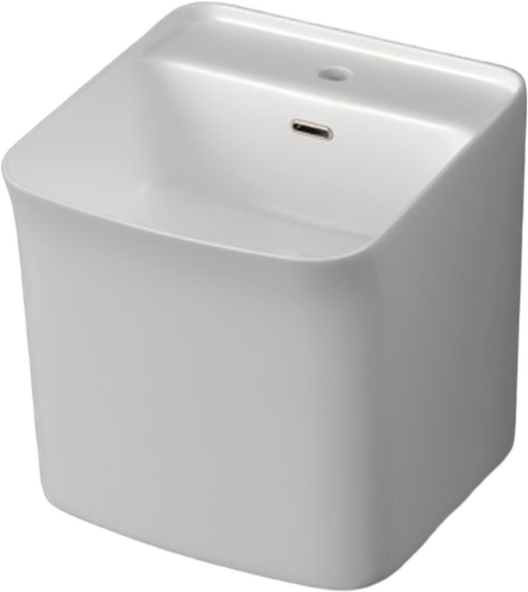 라우체 벽걸이 반다리 욕실 사각 세면대 큐브 LL823 (420x400x415)