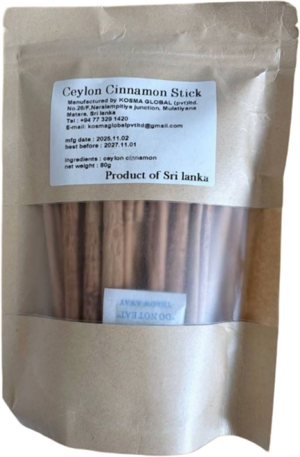 [실론 시나몬] 코스마 ALBA 시나몬스틱 80g / 프리미엄 통계피 / 스리랑카산 향신료, 3개