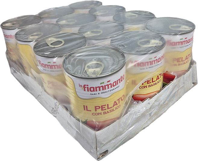 이탈리아 라피아만떼 순수 토마토홀 앤 바질 12캔묶음 실속팩, 12개, 400g