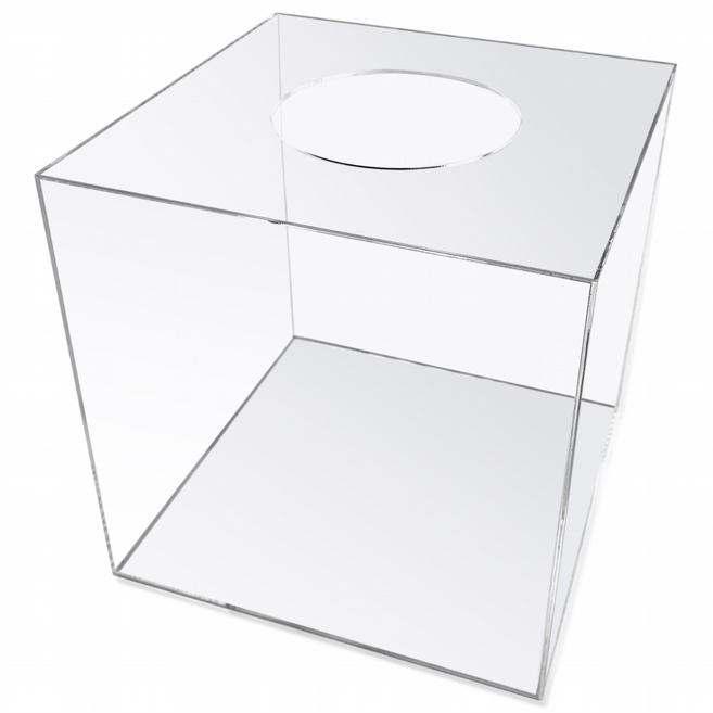 투더 응모함 추첨함 정사각 30cm, 1개, 투명 30x30x30cm