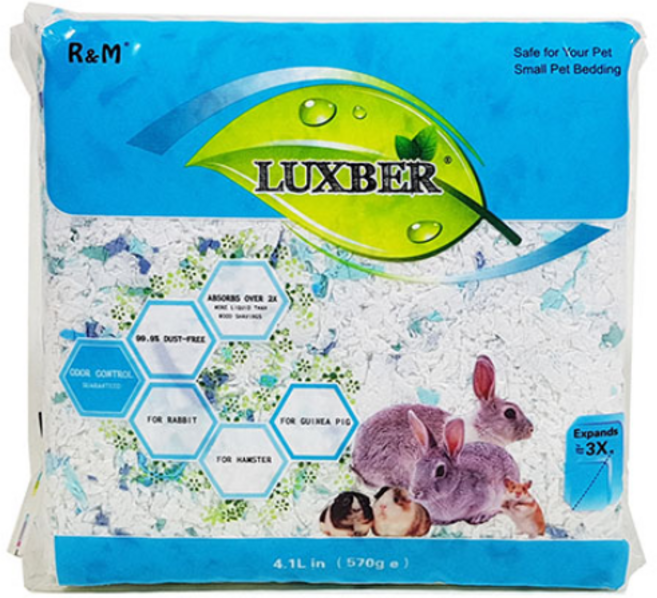 럭스버 소동물용 종이베딩 블루, 4.1L, 1개