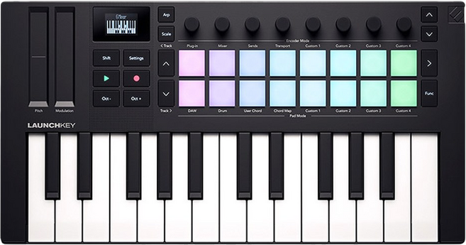 노베이션 키보드 컨트롤러, 혼합색상, 1개, Launchkey MINI 25 Mk4