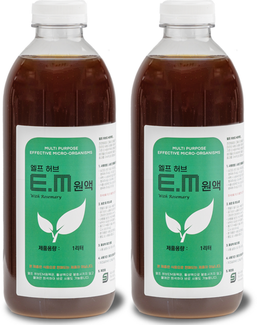 서진바이오 EM원액 1리터 갈색 이엠원액 (공장직판), 2개, 1L