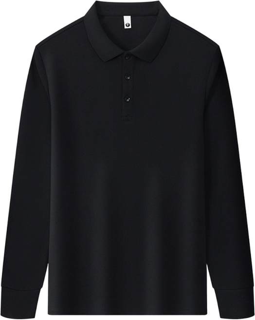 남성용 프리미엄 데일리 기본 긴팔 폴로티 오버핏 무지 긴팔 폴로티셔츠 순색 코튼 폴로티