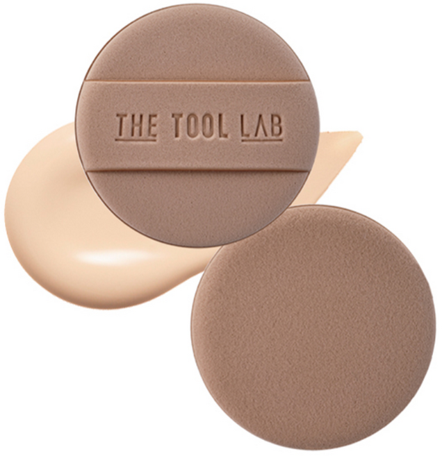 더툴랩 롱래스팅 텐션 퍼프 촉촉 라운드, 모카, 2개