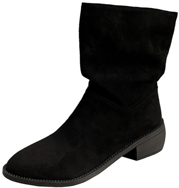 타니즈 르마 여성 봄 가을 스웨이드 미들힐 앵클부츠 (4.5cm)