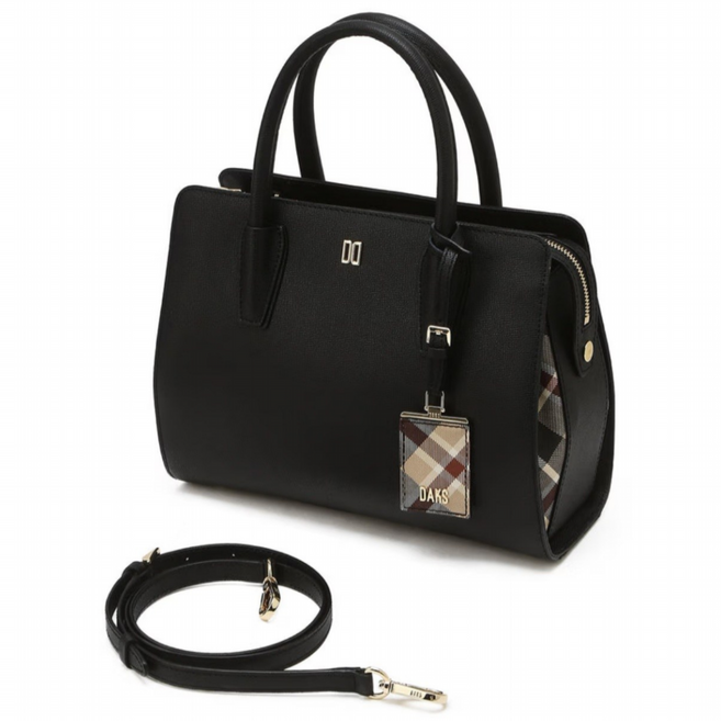 닥스 [H&H] >>[선물추천] 블랙 체크배색 소가죽 토드백(WCBA5E733BK)