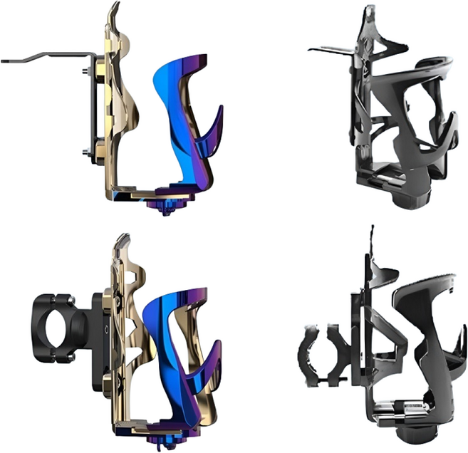 아이티모터스 오토바이 컵홀더 물병거치대 배달용 PCX NMAX 슈퍼커브 다용도컵홀더, 백미러고정형, 블루
